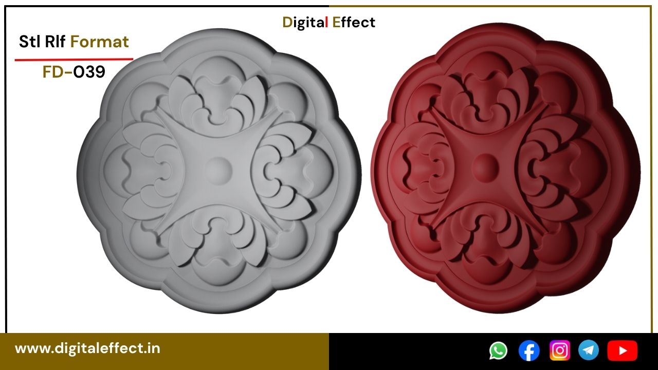 Sophisticated 3D floral CNC relief – Digital Effect