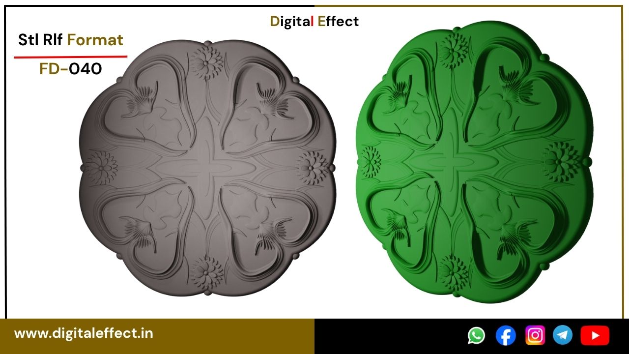 Modern 3D floral CNC design – Digital Effect