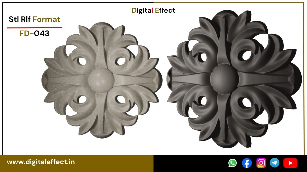 Bold 3D floral CNC design – Digital Effect