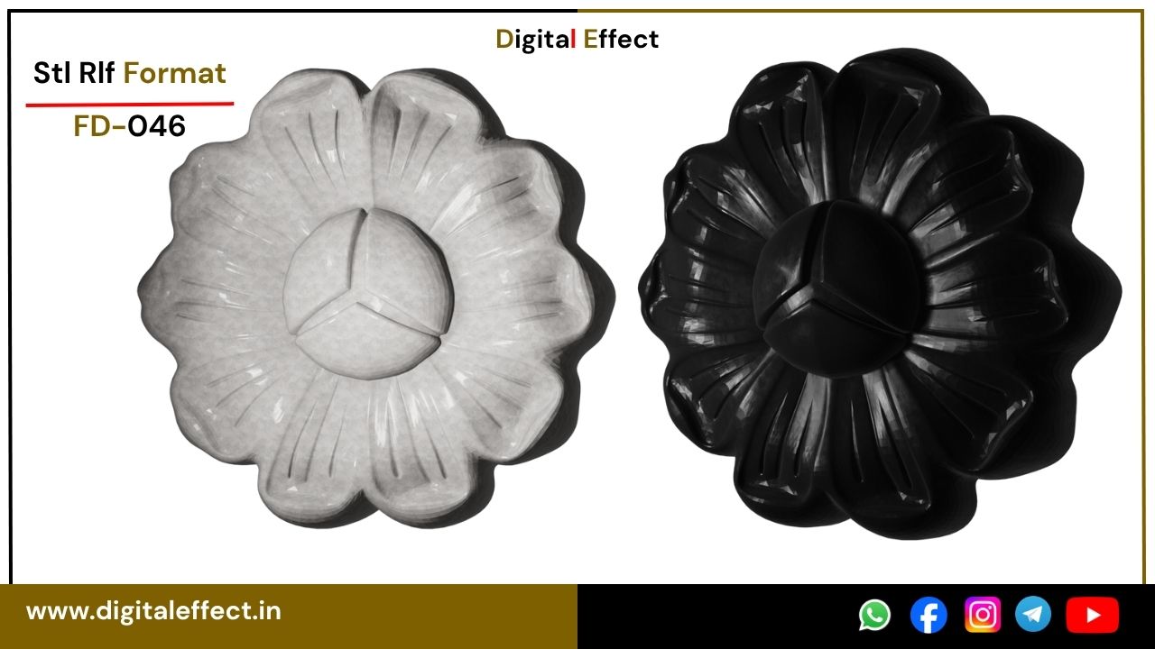 Exquisite 3D floral CNC relief – Digital Effect