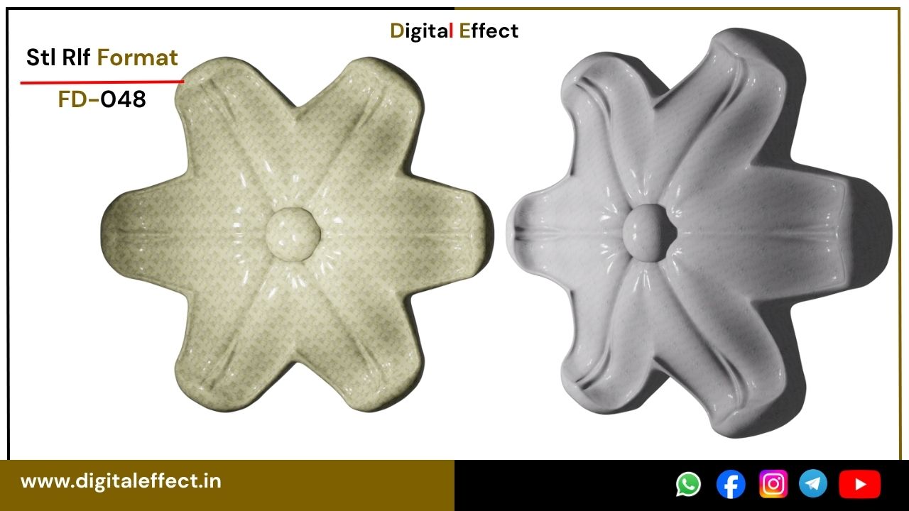 Elegant 3D floral CNC relief – Digital Effect