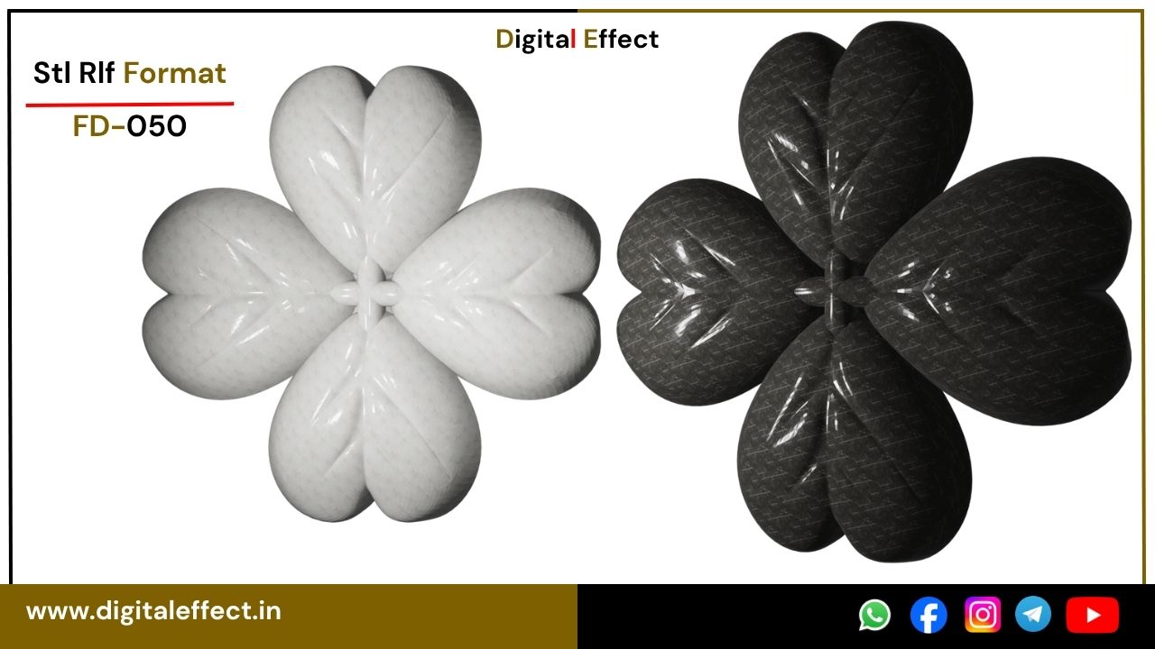Refined 3D floral CNC relief – Digital Effect