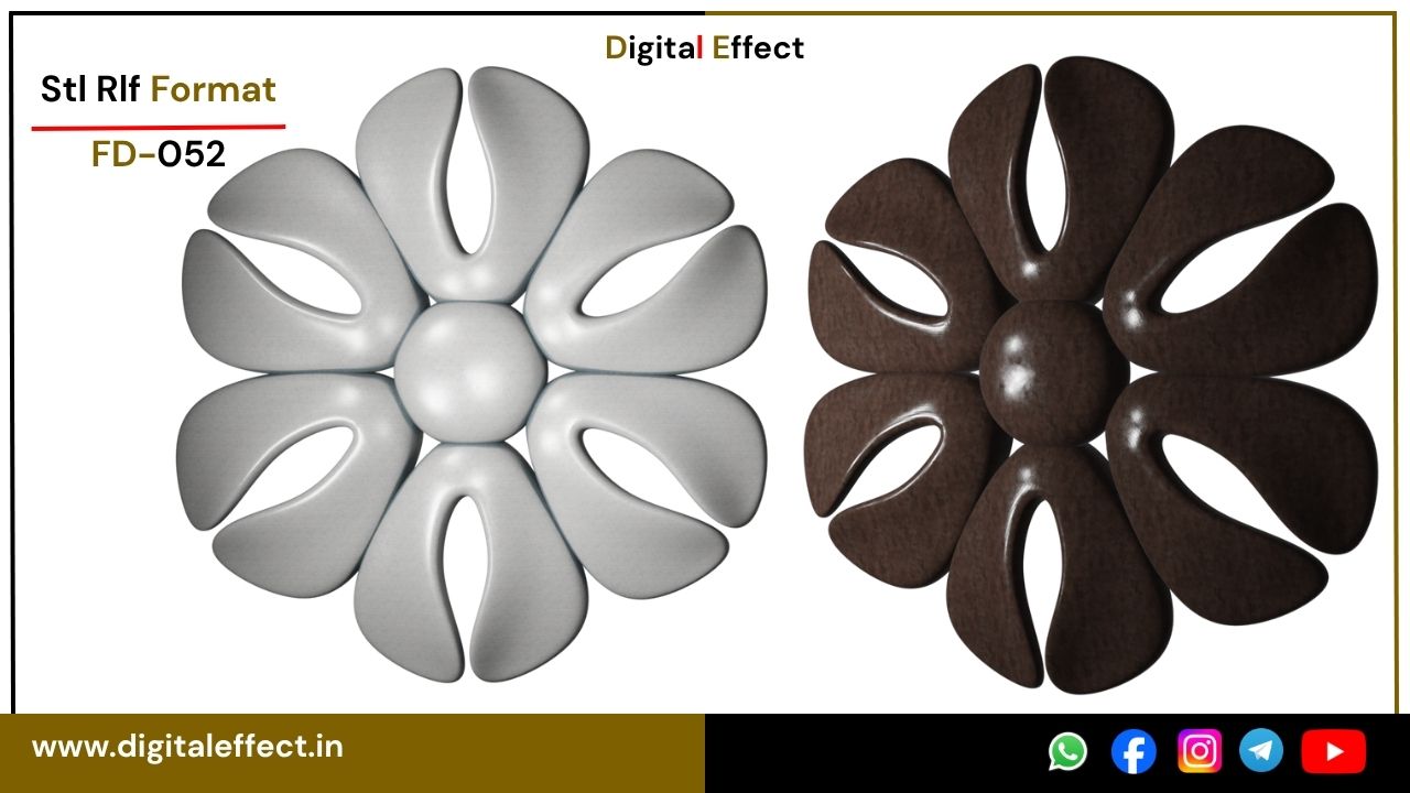 Bold 3D floral CNC design – Digital Effect