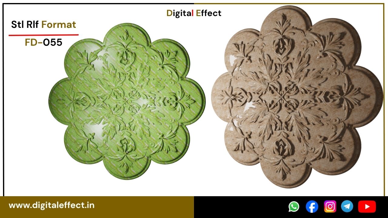 Ornate 3D floral CNC relief – Digital Effect