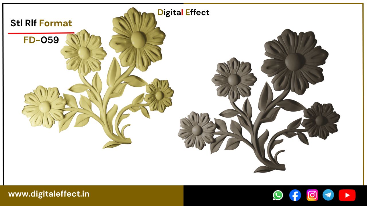 Timeless 3D floral CNC design – Digital Effect