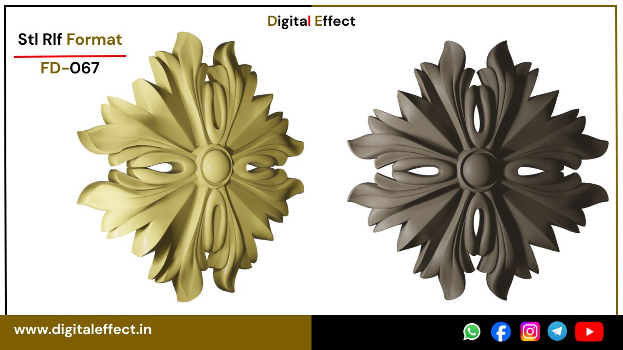 Flower CNC Relief Sculpture – Digital Effect