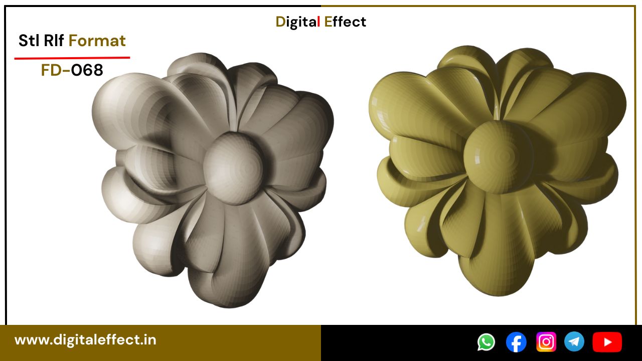 Flower CNC Relief Sculpture – Digital Effect