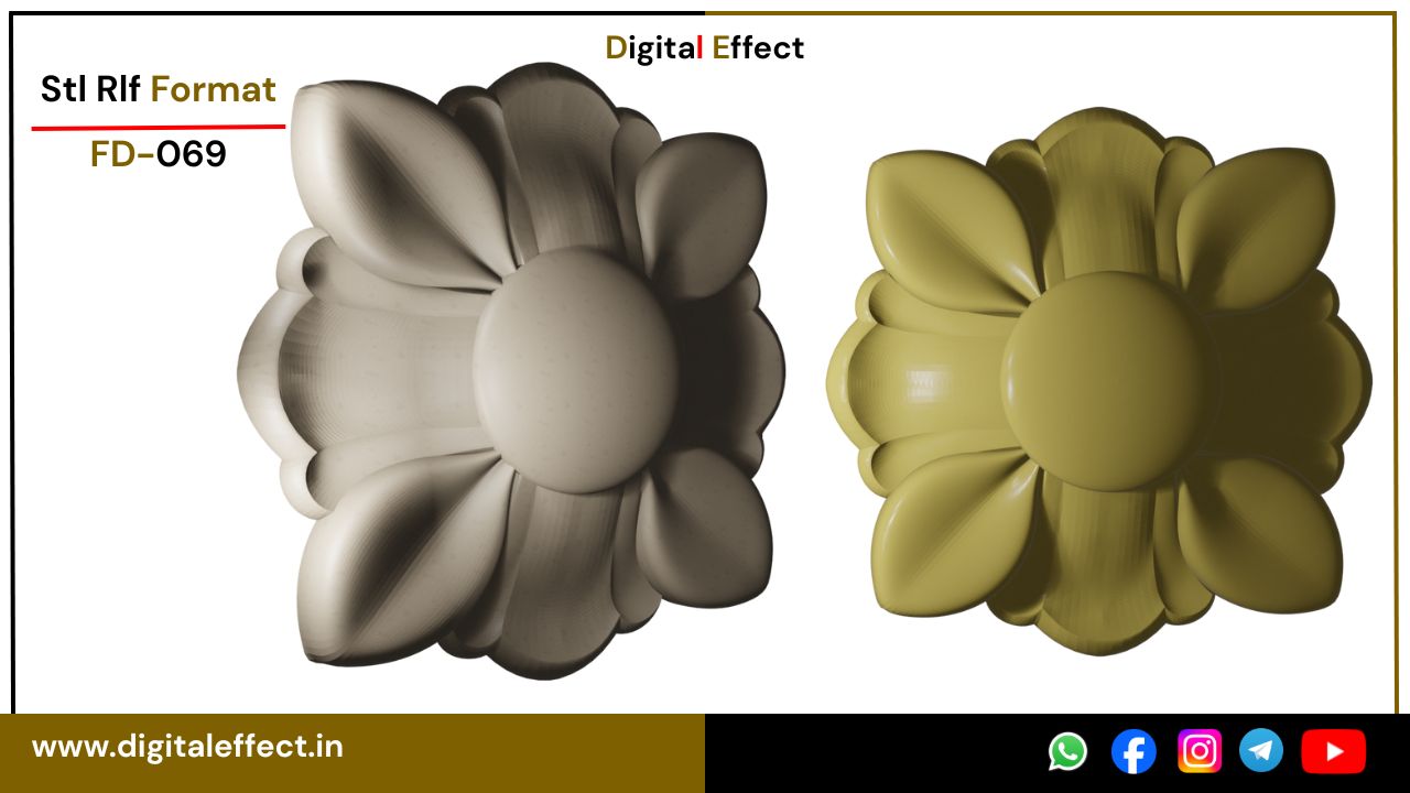 Flower CNC Relief Sculpture – Digital Effect