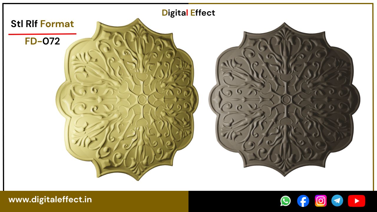 Flower CNC Relief Sculpture – Digital Effect
