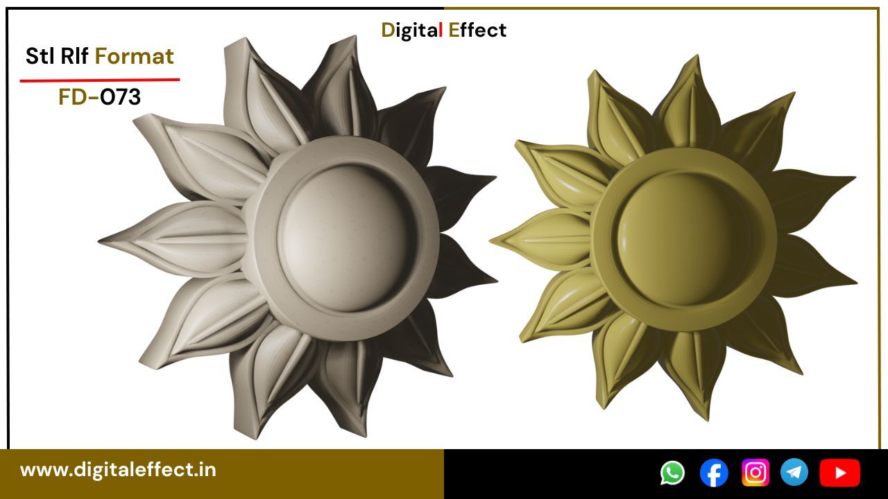 Flower CNC Relief Sculpture – Digital Effect