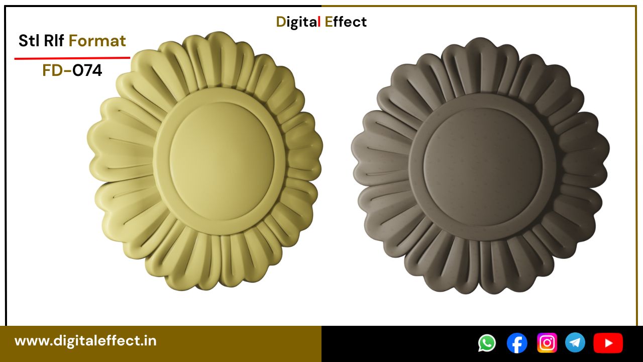 Flower CNC Relief Sculpture – Digital Effect