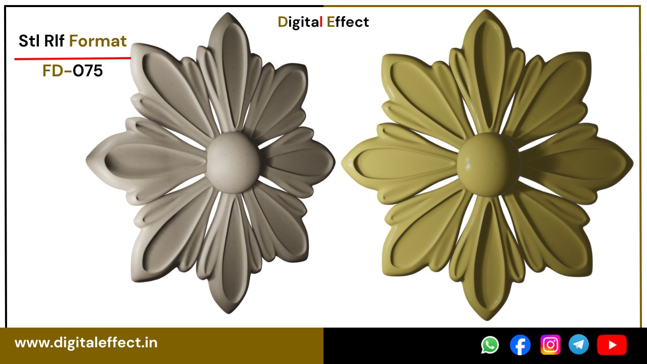 Flower CNC Relief Sculpture – Digital Effect
