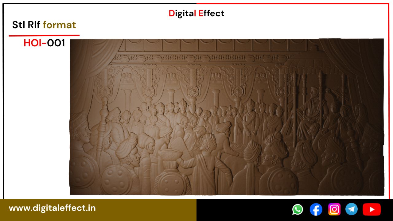 Chhatrapati Shivaji Maharaj CNC Relief Design for Wood Carving – Digital Effect