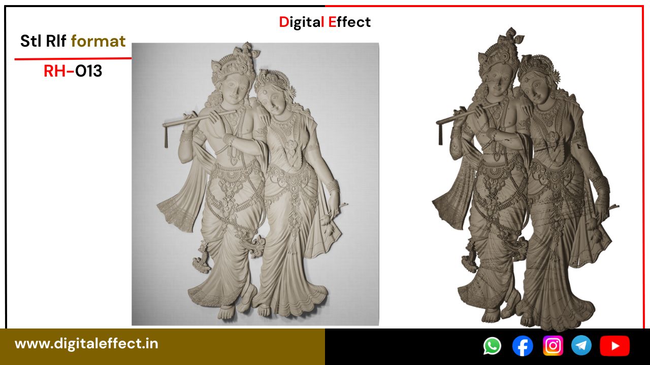 Radha Krishna Design 13 - Digital Effect