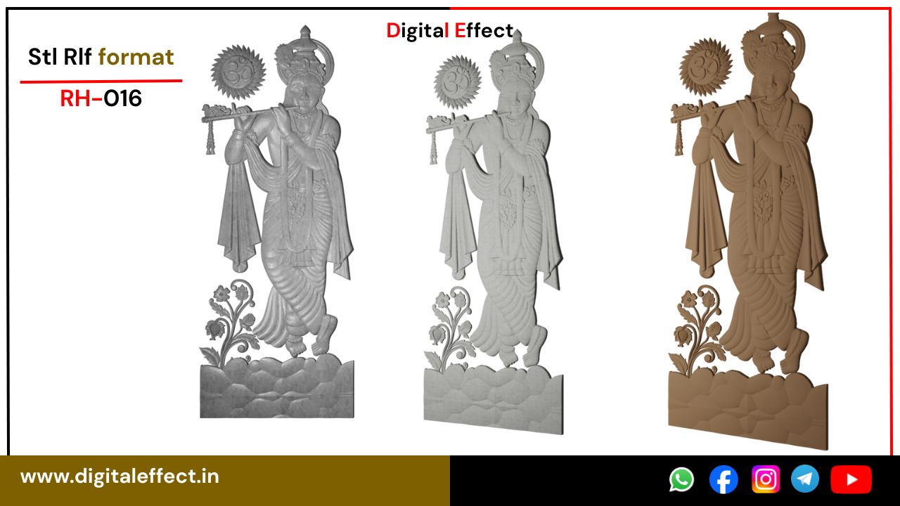 Radha Krishna CNC Spiritual Relief by Digital Effect