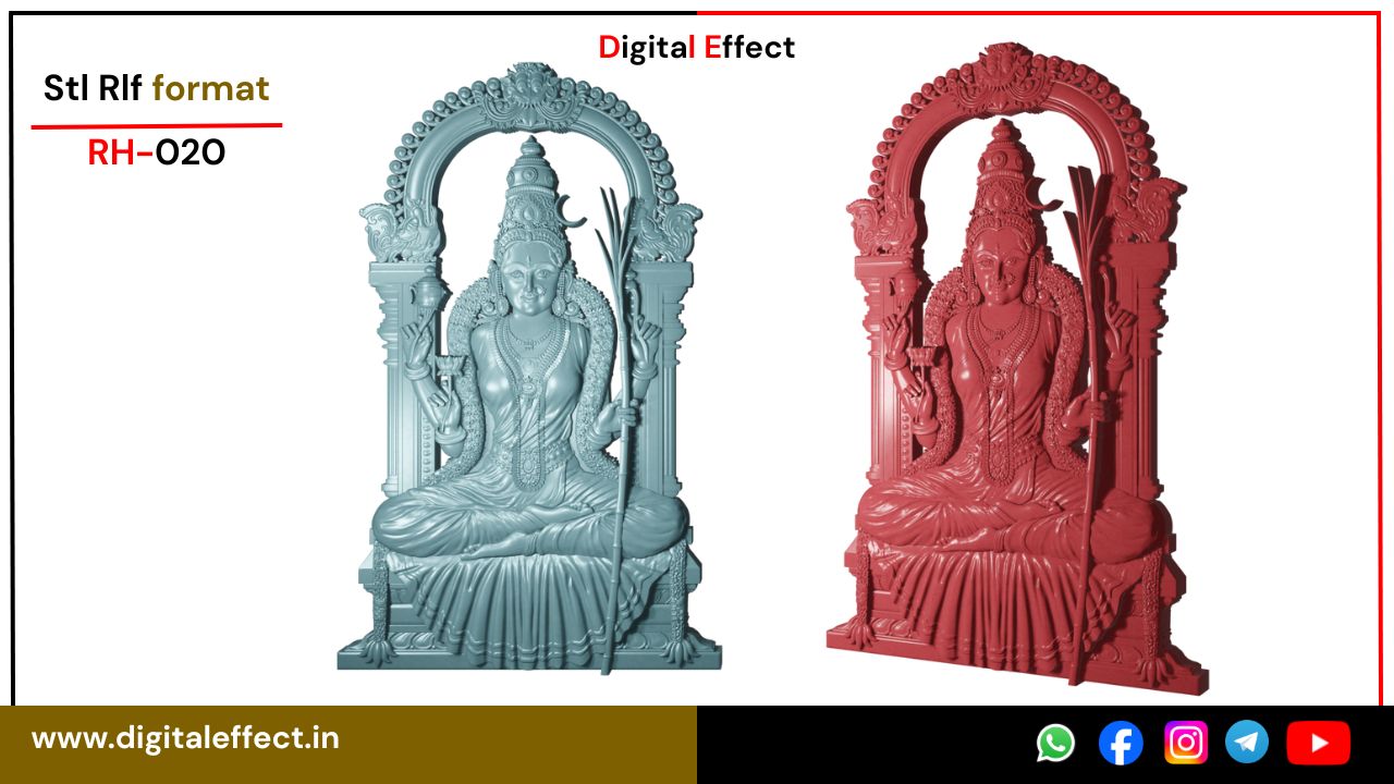 Mata Laxmi CNC Relief for Temple and Home Decor – Digital Effect