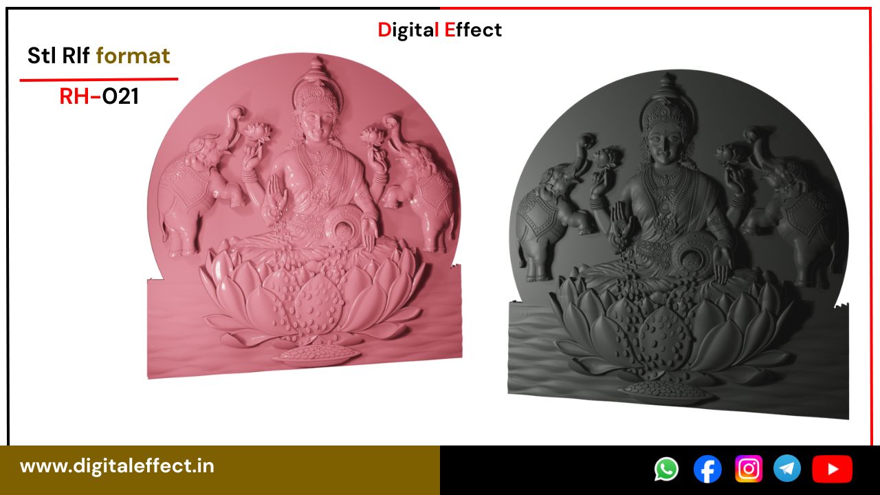 Mata Laxmi CNC Relief for Festival and Temple Decor – Digital Effect