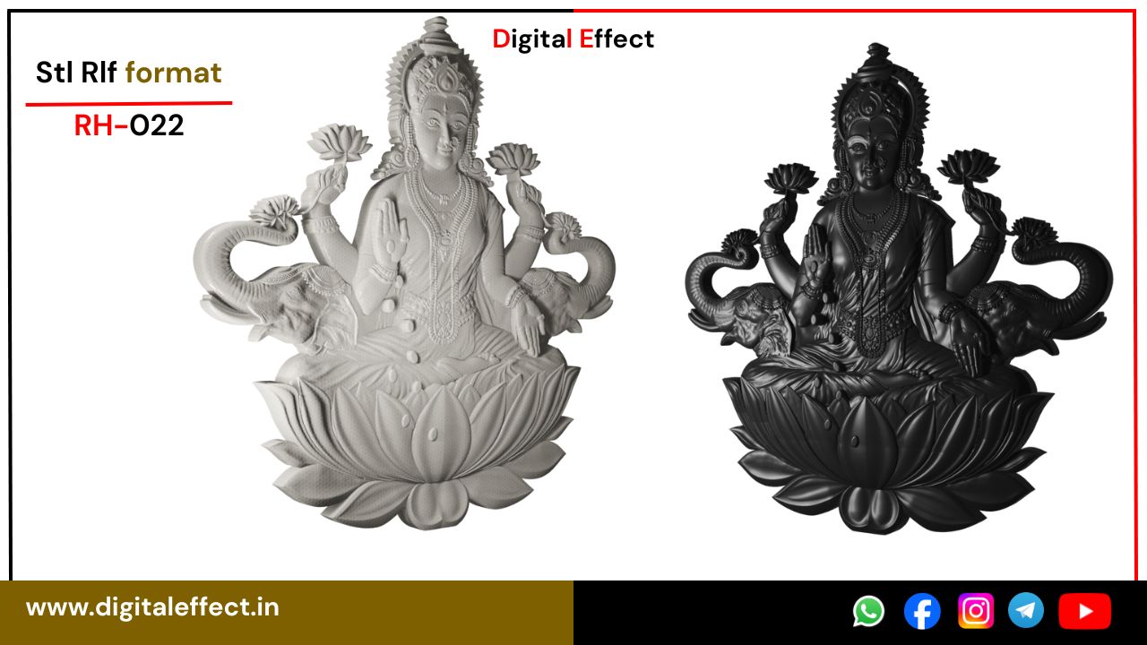 Mata Laxmi CNC Temple Relief for Home Decor – Digital Effect