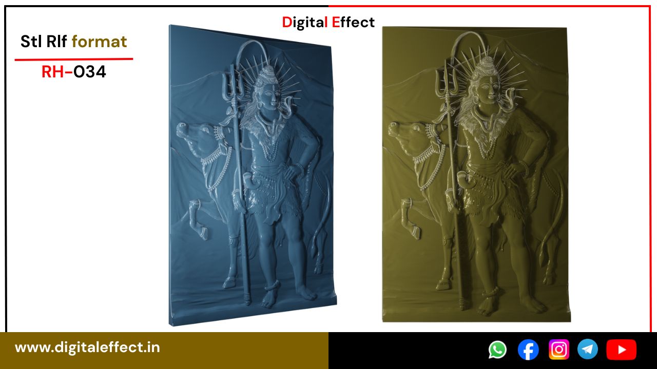 Shiv Bhagwan Spiritual CNC Relief – Digital Effect