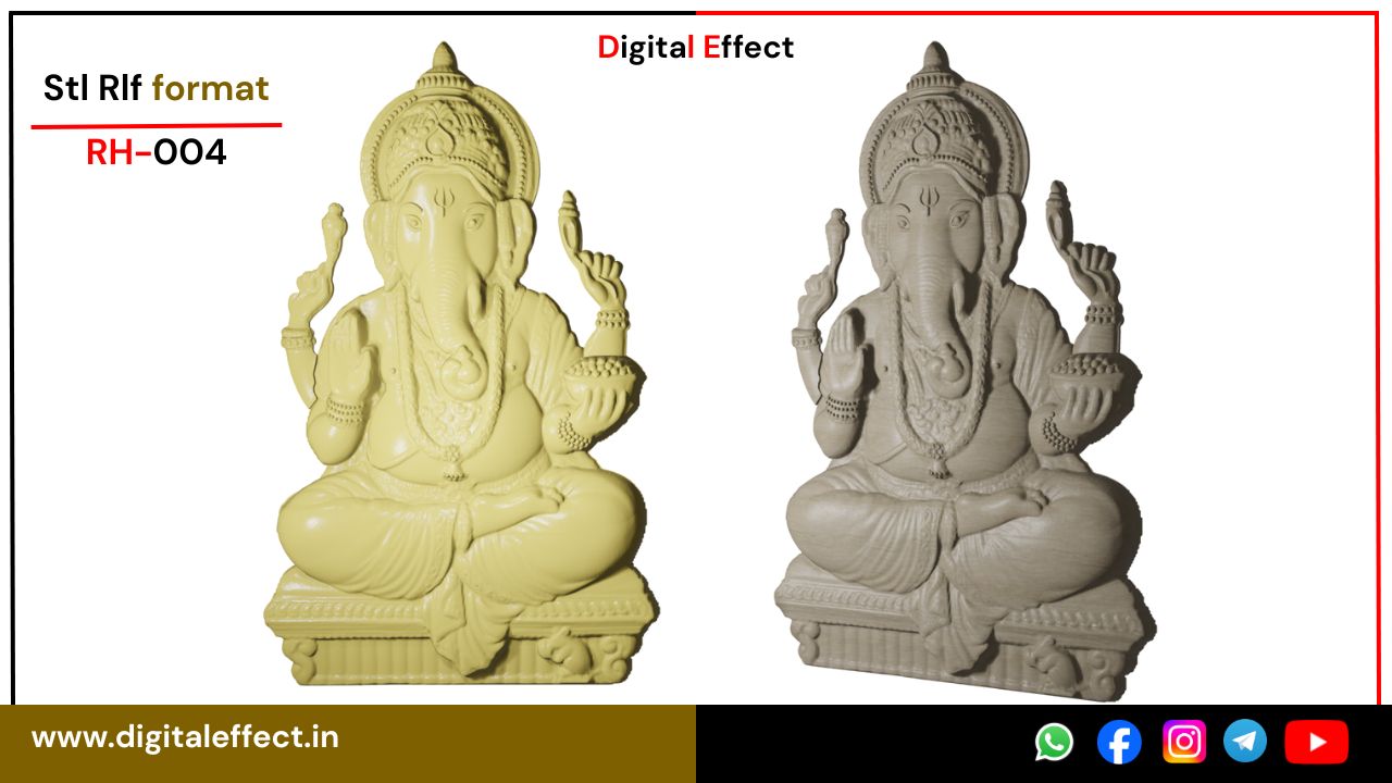 Divine Ganesha Relief Design – Digital Effect