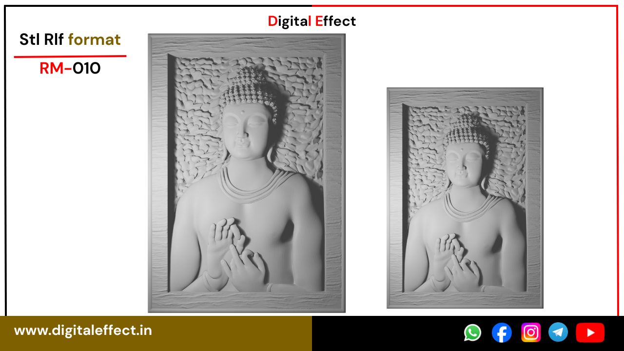 Jain Buddhist Relief Design 10 – Digital Effect
