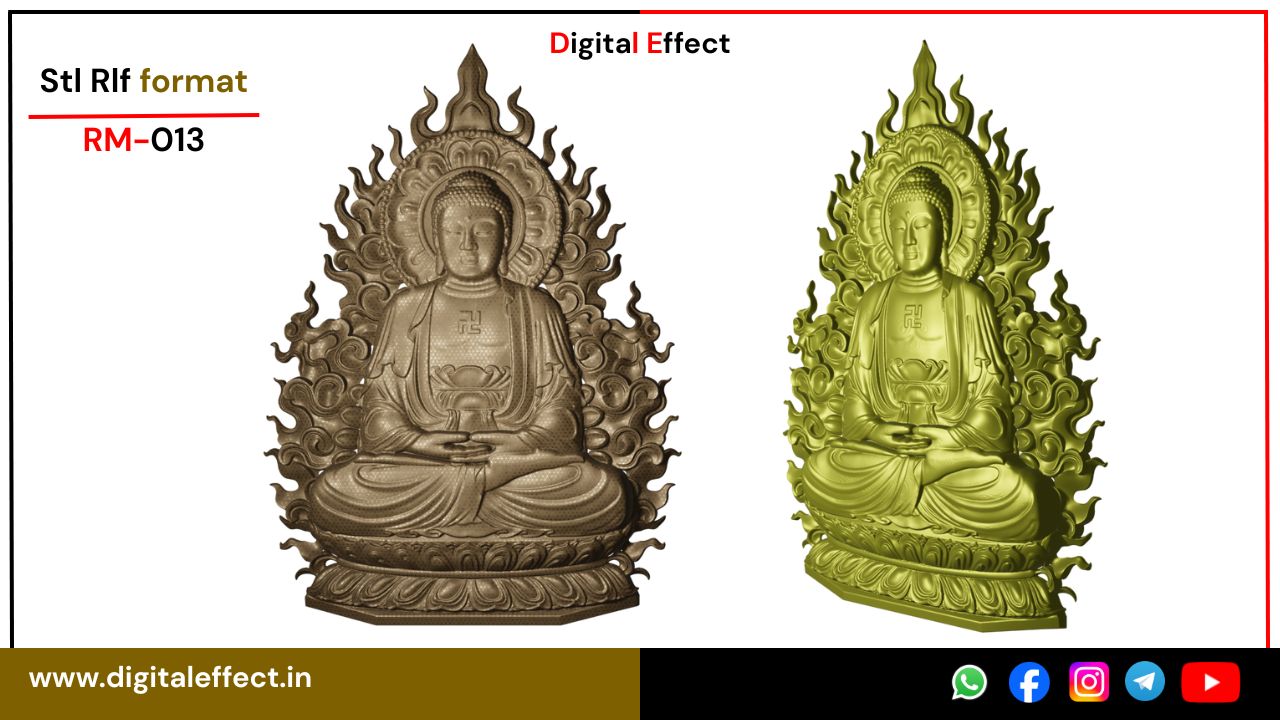 Jain Buddhist Relief Design 13 – Digital Effect