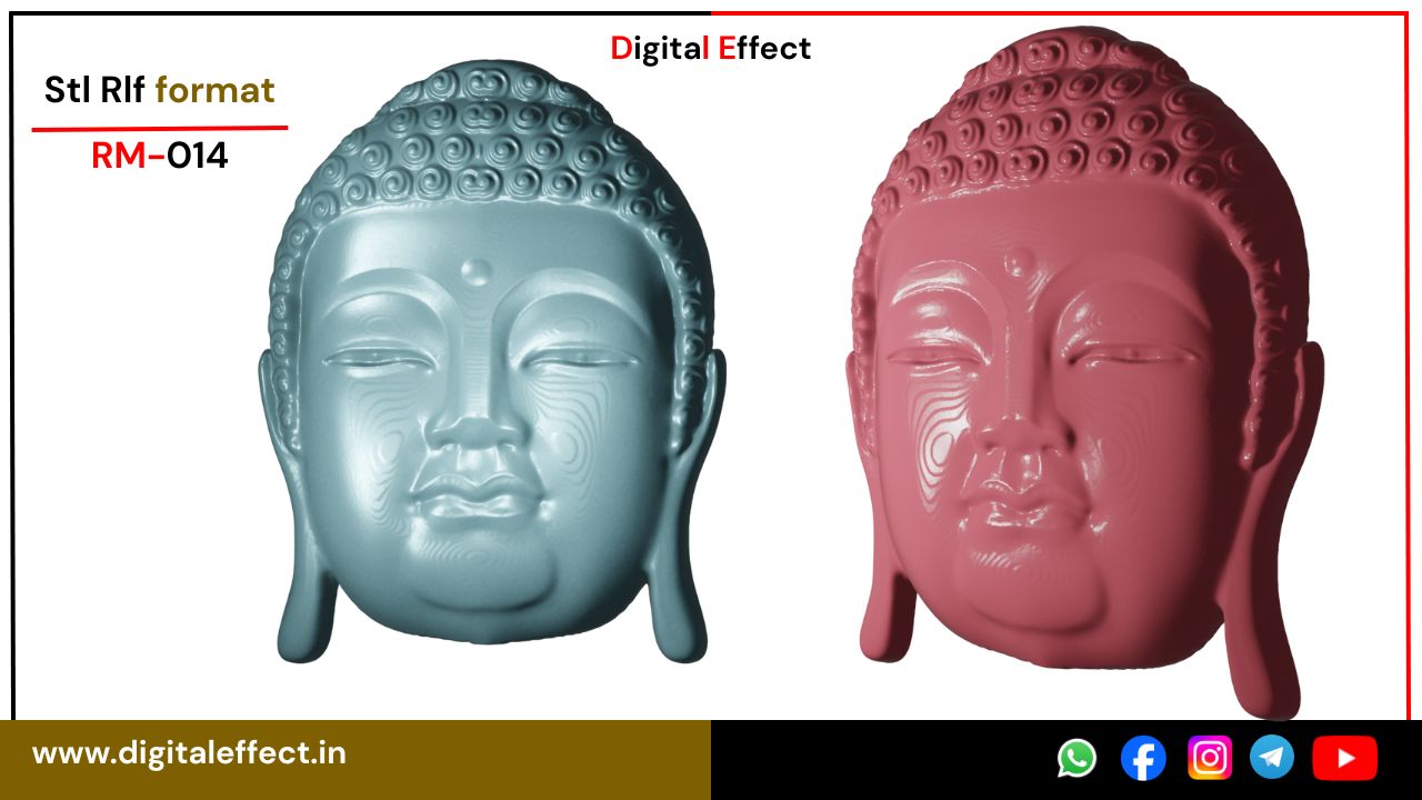 Mahavir Tirthankara Buddha Relief Design – Digital Effect