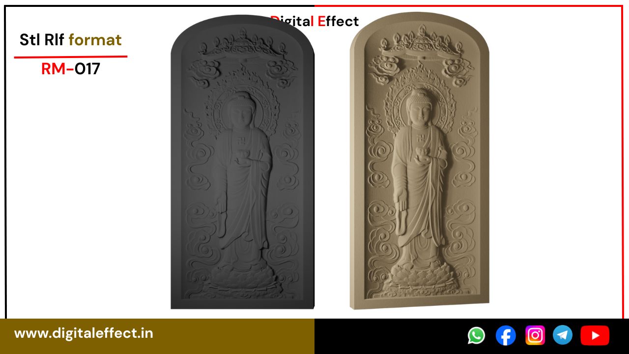 Mahavir Jain Buddha Relief Design – Digital Effect