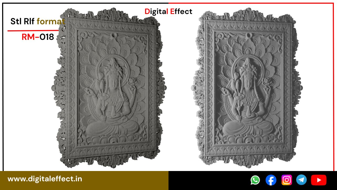 Adinatha Jain Buddha Relief Design – Digital Effect