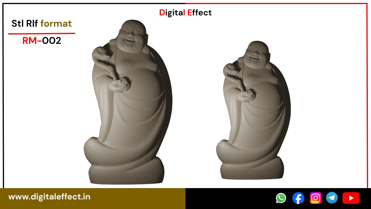 Jain Buddhist Mahavir Buddha Relief – Digital Effect