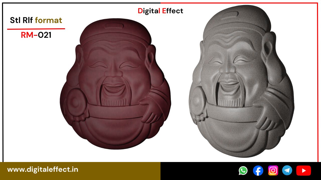 Gotama Buddha Jain Tirthankara Relief – Digital Effect