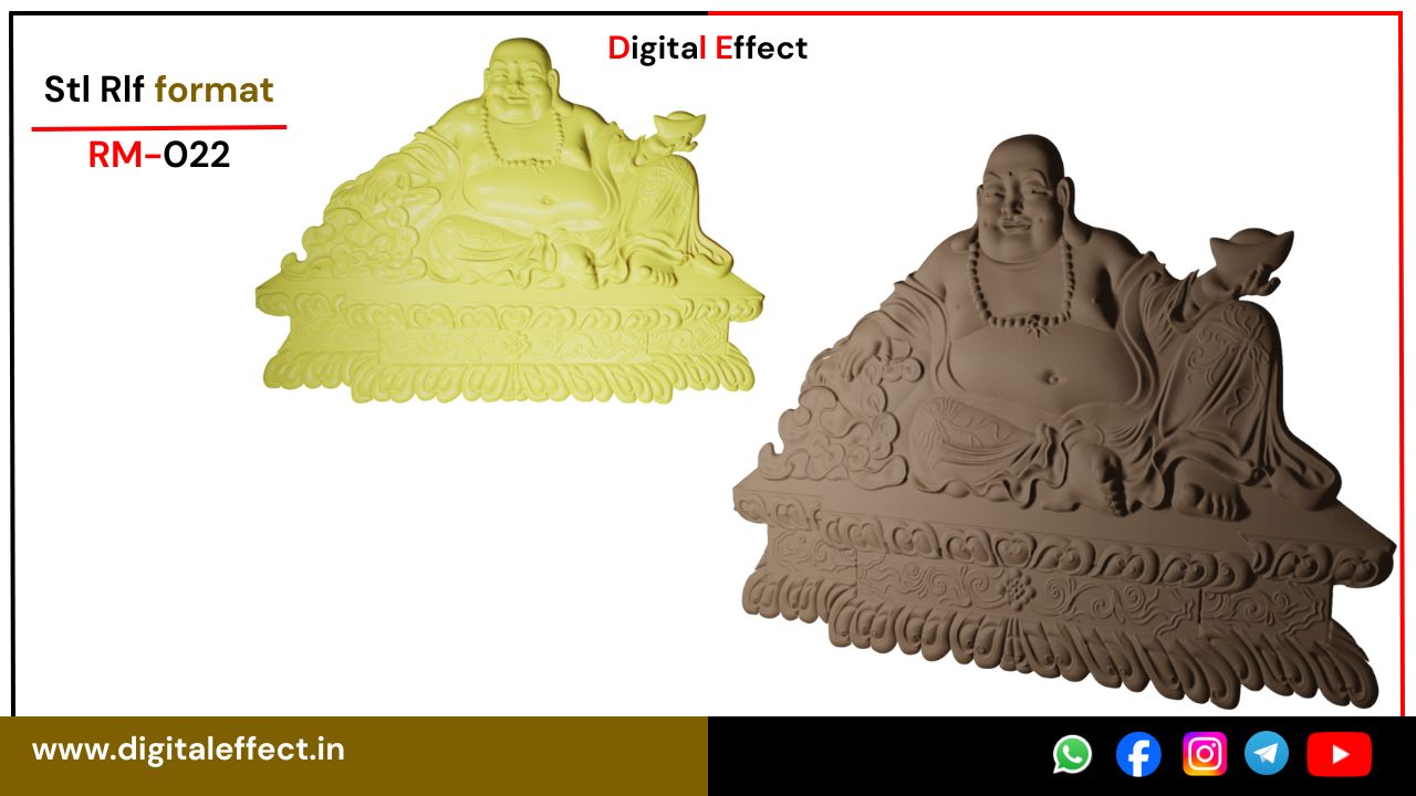 Mahavir Tirthankara Jain Relief Art – Digital Effect