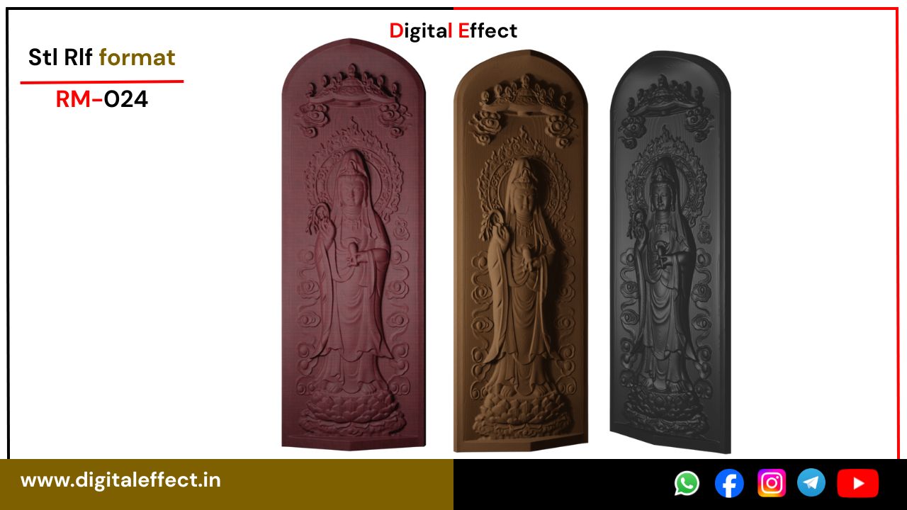 Gotama Buddha Jain Relief Sculpture – Digital Effect