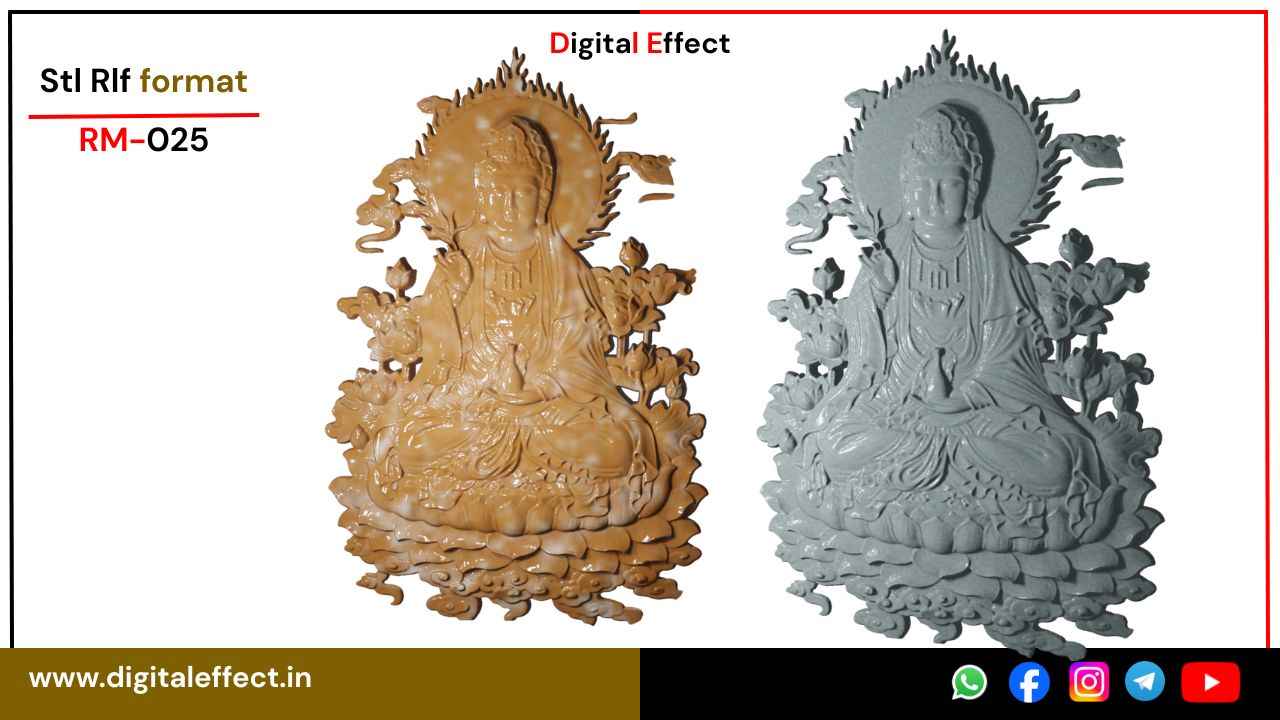 Mahavir Jain Buddha Relief Design – Digital Effect