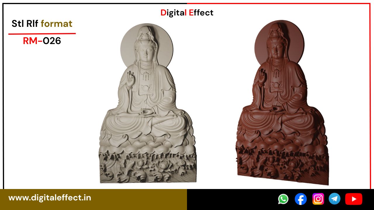 Tirthankara Jain Buddha Relief Art – Digital Effect