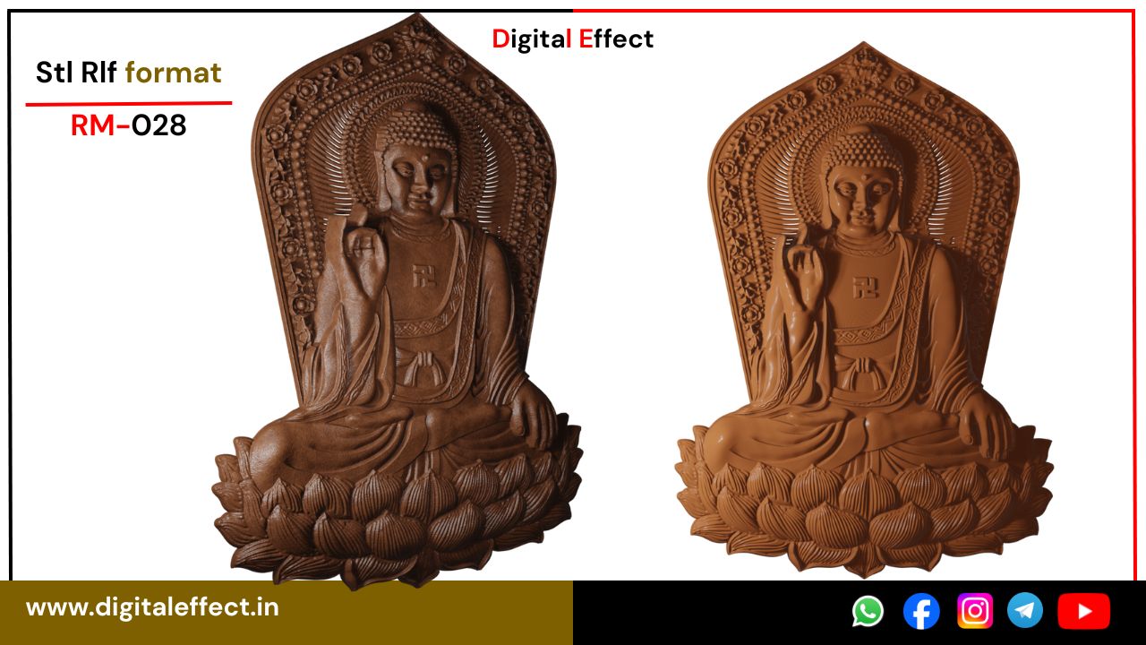 Gotama Buddha Jain Spiritual Relief – Digital Effect
