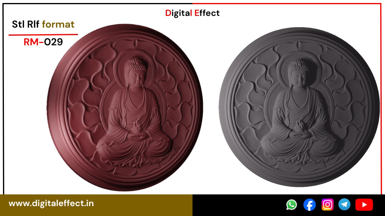 Lord Mahavir Jain Buddha CNC Relief – Digital Effect