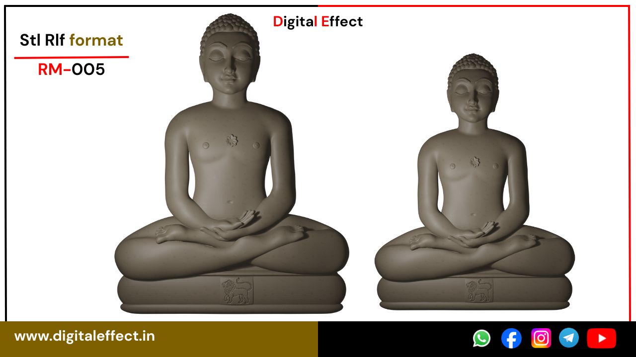 Jain Buddhist Relief Design 5 – Digital Effect