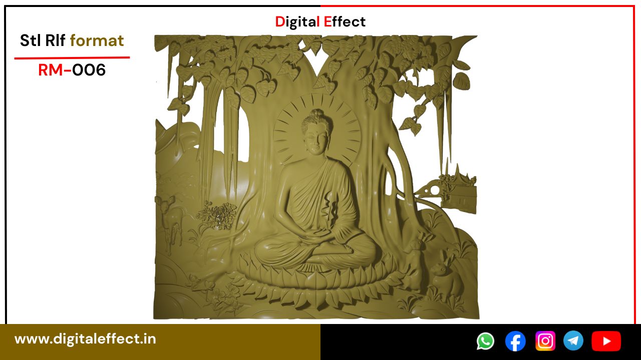 Jain Buddhist Relief Design 6 – Digital Effect