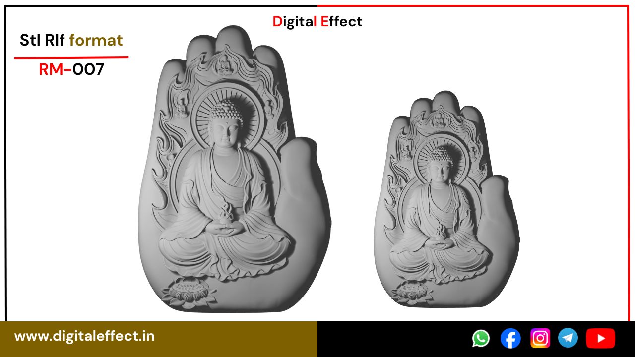 Jain Buddhist Relief Design 7 – Digital Effect