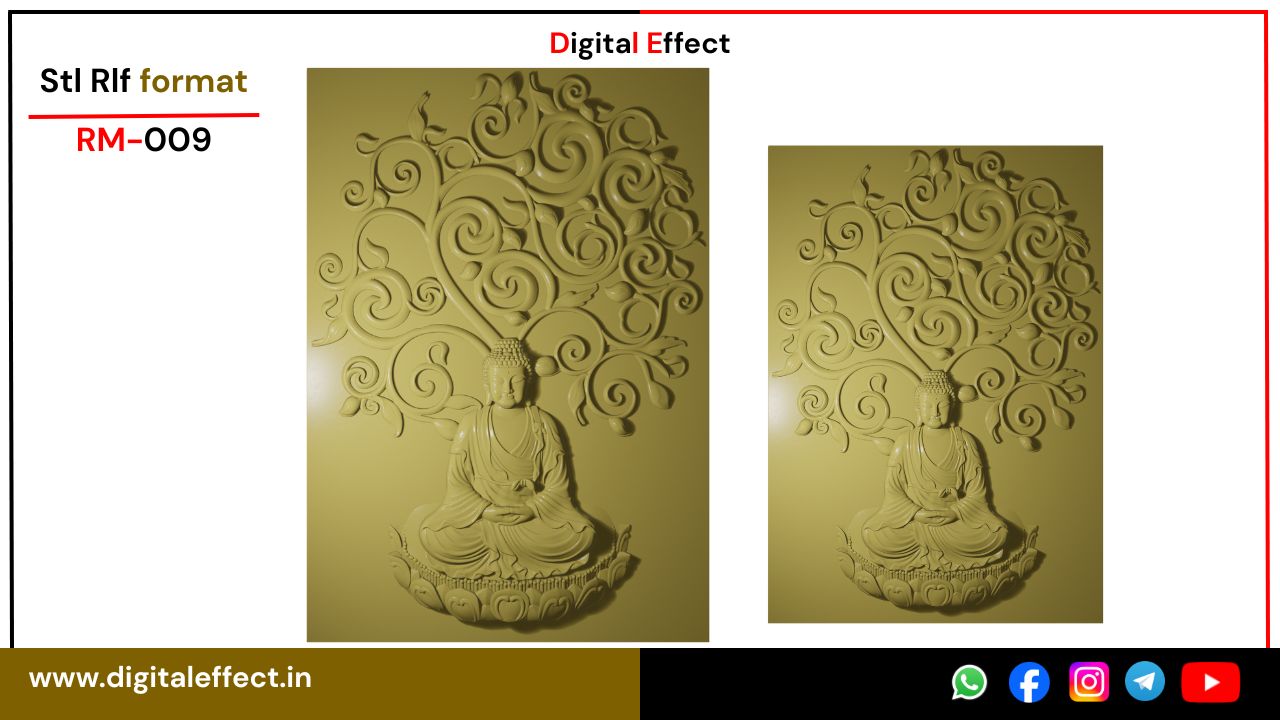 Jain Buddhist Relief Design 9 – Digital Effect
