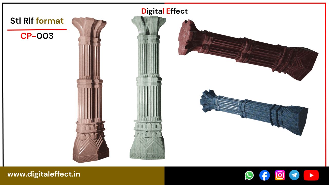 Classic Pillar and Column 3D Relief for CNC – Digital Effect