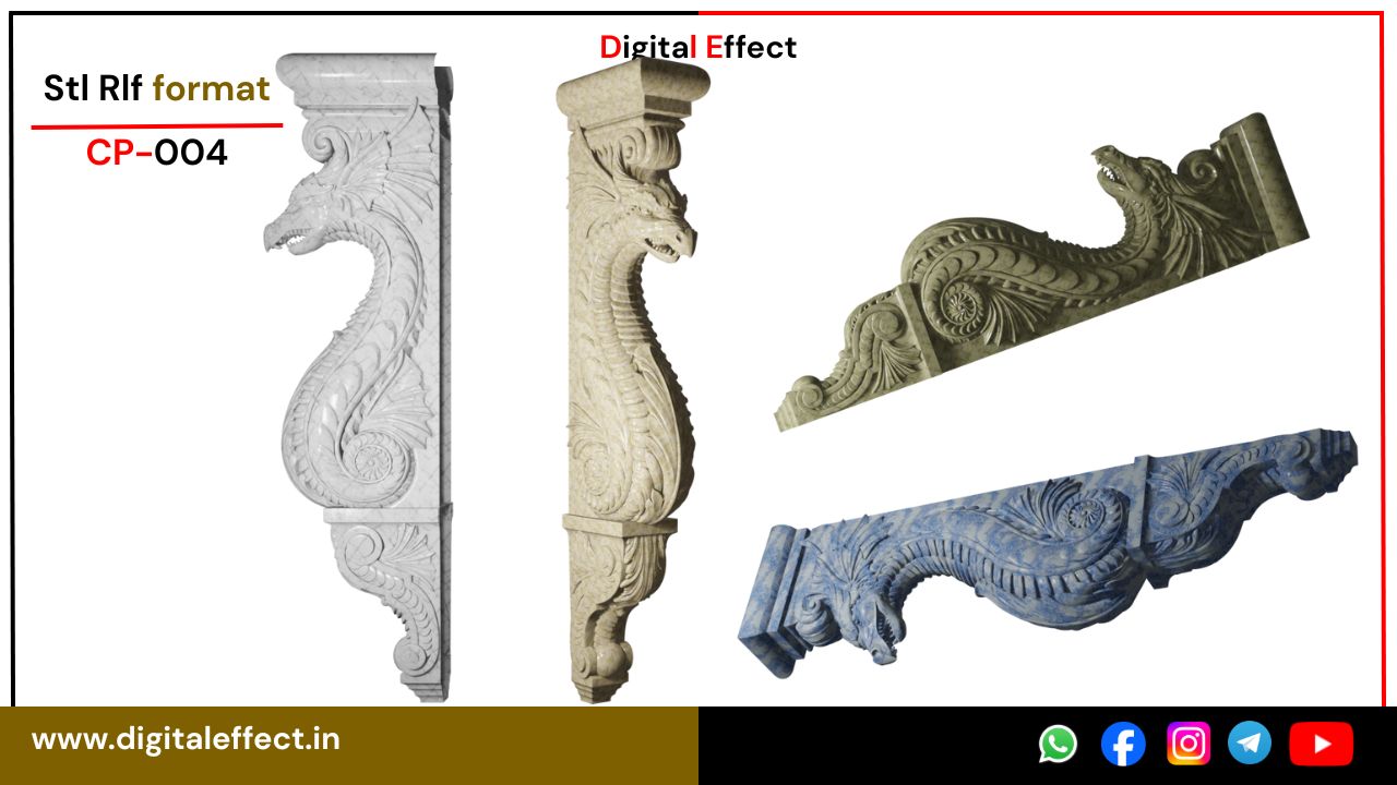 Elegant 3D Column and Pillar Relief – Digital Effect