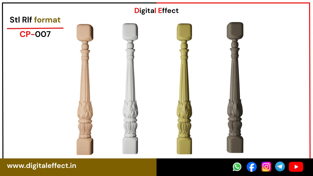 Ornamental Pillar Column Stair Design – Digital Effect
