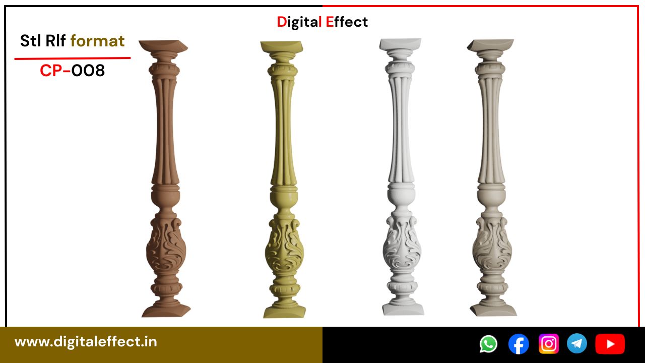 Decorative Stair Pillar Column Design – Digital Effect