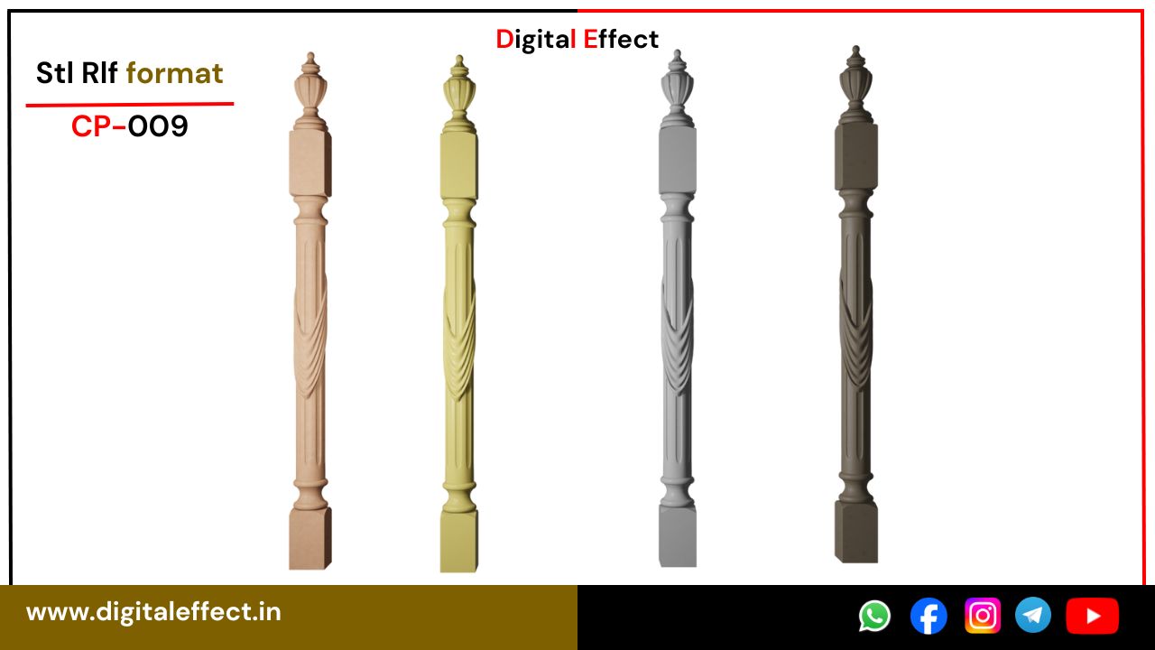 Intricate Pillar and Stair 3D Design for CNC – Digital Effect