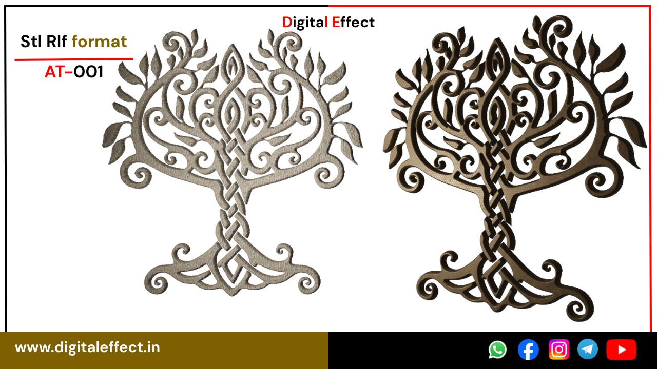 3D Tree Relief Design for CNC Wood Carving – Digital Effect