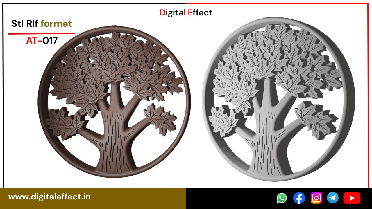 Majestic 3D Tree Sculpture Panel – Digital Effect