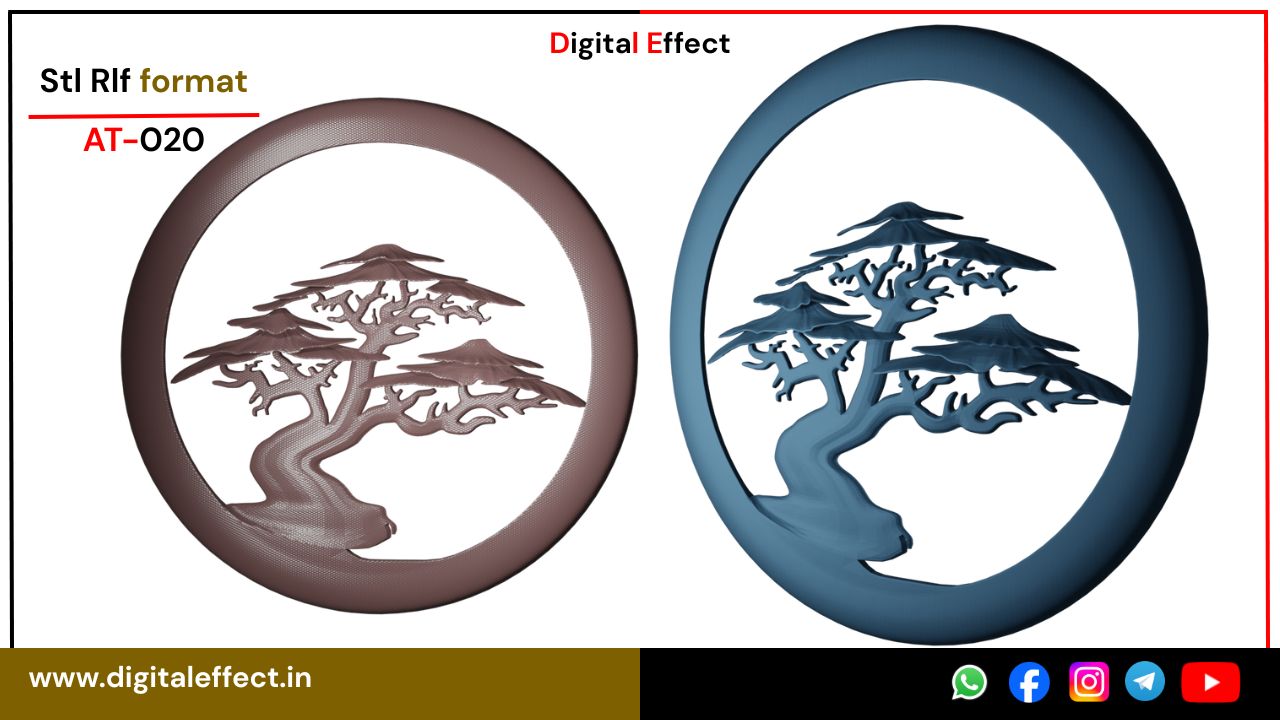 Ornate 3D Tree Carving Design – Digital Effect