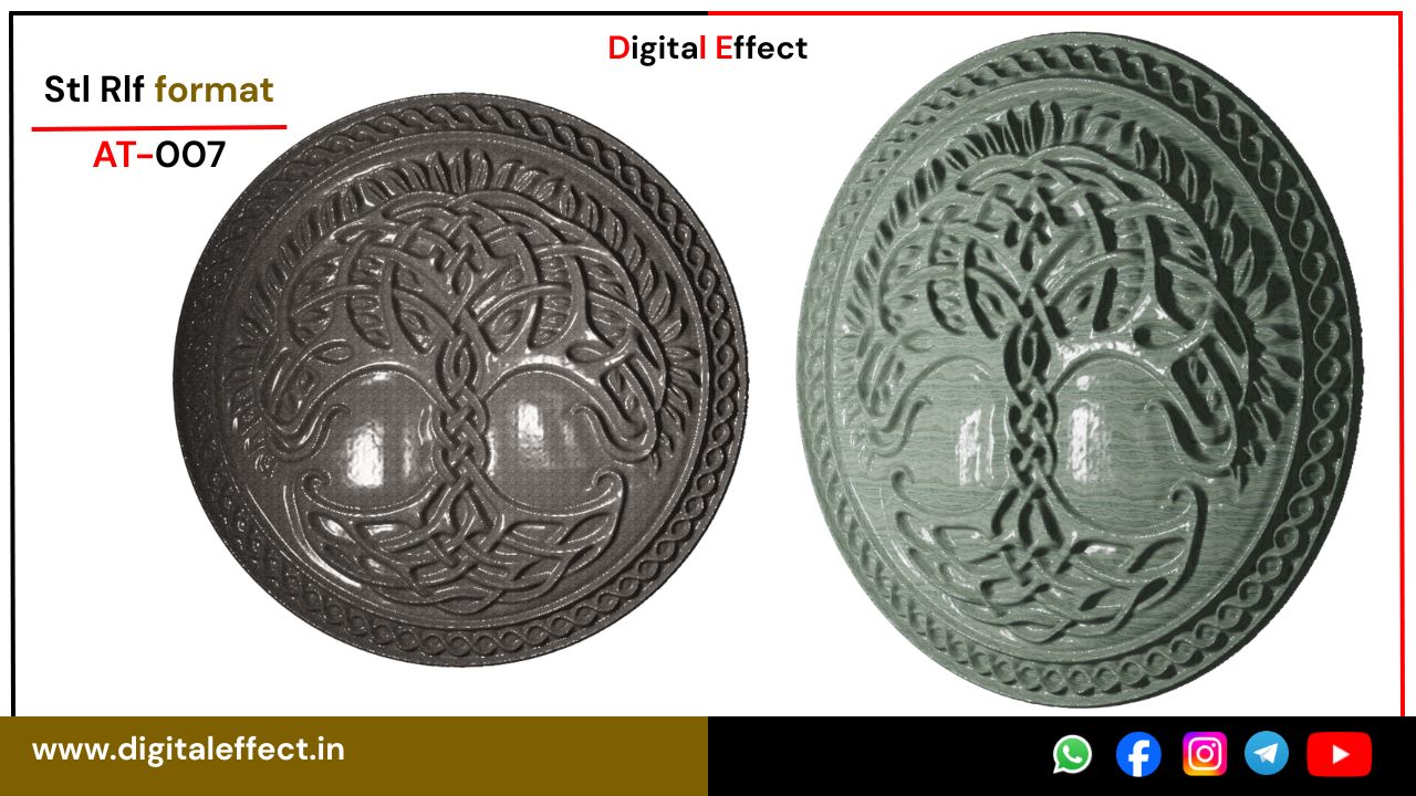 Classic 3D Tree Carving for CNC Panels – Digital Effect